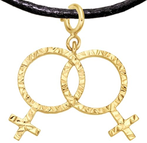 Fait Main LGBTQ Pendentif Symbole Argent 925 Plaqué or/platine Cadeau Pride | Queer, lesbienne, transgenre, non binaire, gay, bisexuel, asexuel, genderqueer, pangenre, agenre, neutrois, bigenre