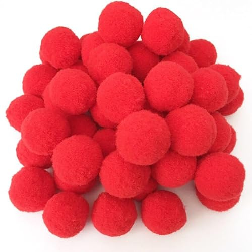 Perlin Pompons Pompon Plüsch Bälle 12mm Rot Bommel 200 Stk Nähen Tilda Basteln Borte Bälle Flauschigen