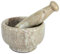 KLEO Juego de mortero y mortero de piedra como especias, triturador de medicamentos - Okhli y Musal - 5 pulgadas de ancho, color beige natural