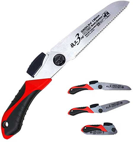 KAKURI Japanese Pruning Saw Folding for Branch & Bamboo Cutting 5-1/8, Foldable Pocket Hand Saw for Wood, Branch, Bamboo, Razor Sharp Japanese Steel Blade, Made in JAPAN