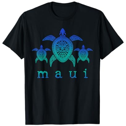 Maui Hawaii Schildkröte Tauchen Souvenir Taucher T-Shirt