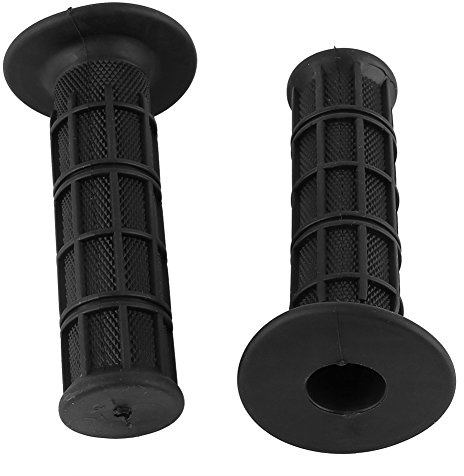 Hlyjoon Lenkergriffe 7/8 Zoll / 22mm 1 Paar Motorrad Gummi Griffe Universal Handgriffe Links Rechts Rutschfeste für Motorrad Fahrräder Dirt Bike Lenker(Schwarz)