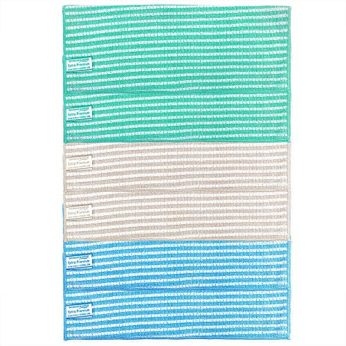 Das blaue Wunder EXTRA Premium Geschirrtücher 6er-Set 40x60cm BUNT | Bambusfasern: EXTRA weich und EXTRA saugfähig | Küchentücher mit Qualität | Streifen- und fusselfrei