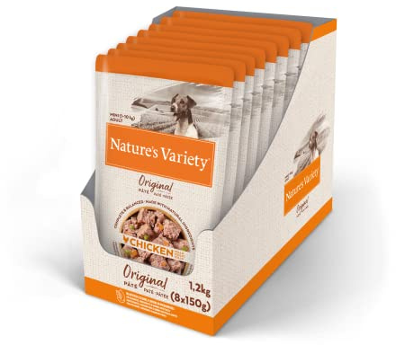 Nature's Variety Original No Grain - Paté para Perros Adultos Mini con Pollo - Caja 8 x 150 g