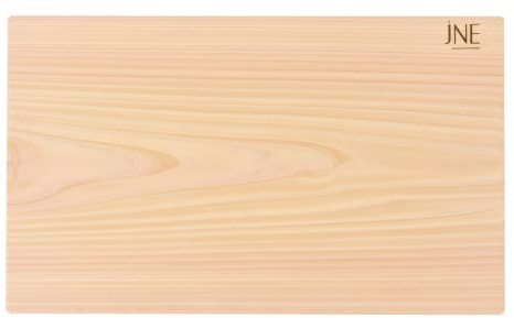 Hinoki Schneidebrett aus Zypressenholz, 50,2 x 30,5 x 2,5 cm, wendbares Schneidebrett, Metzgerbrett, Servierbrett, massives Einzelstück, kein Gelenk, kein Kleber, Urlaubsgeschenk