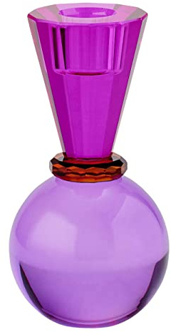 Gift Company Kerzenhalter Sari Kugel Konus, Kerzenständer, Kristallglas, Pink, Lila, 13.5 cm, 1093801013