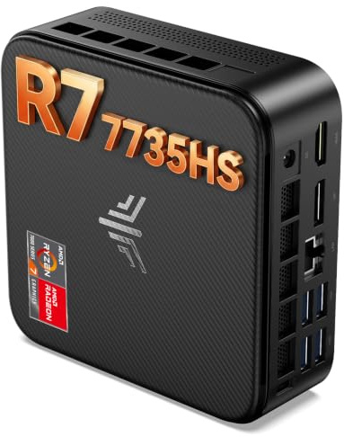 NiPoGi E3B Mini PC AMD Ryzen 5 7430U (6C/12T, fino a 4,3 GHz), 16 GB DDR4 512 GB M.2 SSD Mini Desktop Computer W-11 Pro per scuola/ufficio/casa, triplo display 4K, DP, HDMI, Type-C, WiFi 6, BT 5.2.