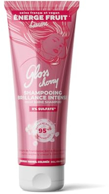 ENERGIE FRUIT | Sulfatfritt schampo | Körsbärsblomma och ekologisk hallonvinäger | färgat och fläckigt hår | vegan | 250 ml