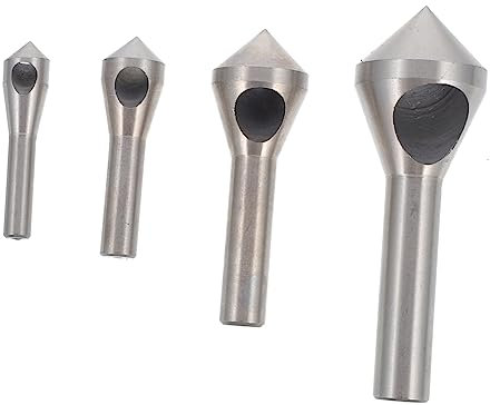 DOITOOL 4stücke Teiliges Set Hochgeschwindigkeitsstahl Kegelsenker Entgratungswerkzeug Mit Effizienter Spanabfuhr Für Präzises Senken Und Entgraten Für Heimwerker Und Bauprojekte