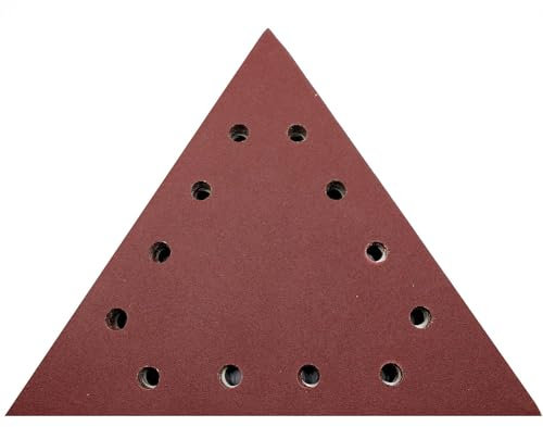 10 Stück Klett Schleifblätter Schleifscheiben 12 Loch Schleifpapier Dreieck 290 x 250 mm für Deckenschleifer Trockenbauschleifer Scheppach DS210, DS930 (Körnung 150)