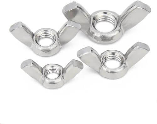Sicherungsmuttern, 5/10 Stück Schmetterlings-Sicherungsmuttern, M3 M4 M5 M6 M8 M10 M12 304 Edelstahl-Sicherungsmuttern, handfest anziehende Mutter (Größe: M8 (10 Stück)) ( Color : One Color , Size : M