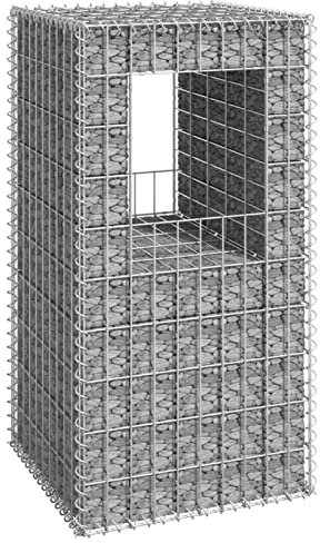 Juroupi Poteau à Panier de Gabion 50x50x100 cm Fer,Paniers À Gabions,Paniers À Gabions Arqués,Gabion,