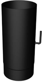 5 Matt Black Stove Flue Pipe With Damper (Trade Price Flues)