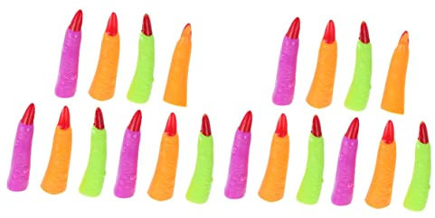 ibasenice 40stücke Junge Mädchen Halloween Nagelabdeckungen Finger Für Kostümparty Und Streiche Gemischte Farben