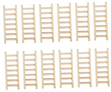 Alasum 20stücke Simulationsleiter Holztreppe Dekoration Für Mikrolandschaftsschmuck Landschaftsmodell Leiterdekoration Für Sandtabelle Modellbau Holztreppenaccessoires Für DIY-