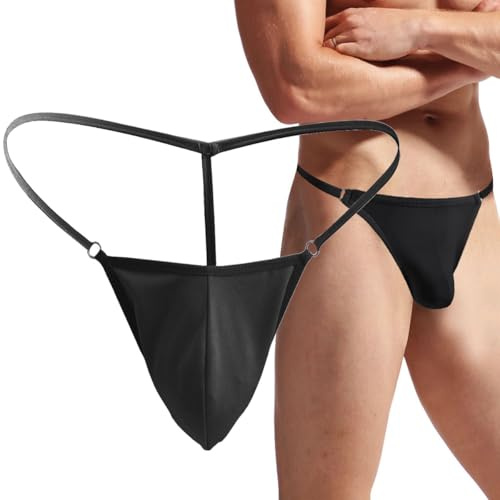 VemeFufu Perizoma Uomo Intimo - Perizoma Filo Uomo Sexy Slip - Slip Uomo Uomo - Perizoma Slips Uomo String Uomo 1 Pack C. Nero, 1 confezione C. Nero, Taglia unica