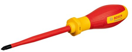 Bosch Professional VDE-Schraubendreher PZ2x125 (zertifiziert bis 1.000 V, isoliert mit thermoplastischem Elastomer (TPE))