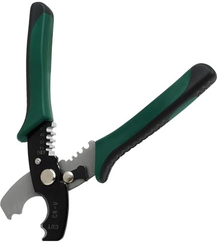 Kasoud Tagliafili, taglierina laterale 3 in 1 per 8-14 AWG incagliata, tagliacavi con manico antiscivolo, tagliafili resistenti per tagliare e spogliare cavi in filo di rame, elettrodomestici, blocco