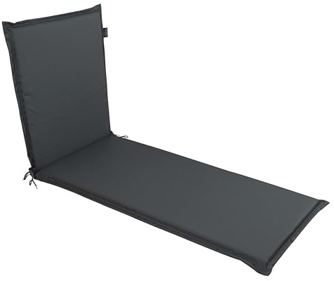 LILENO HOME Sonnenliege Auflage als [1er Set - Rollliege] in Anthrazit | Gartenliegen Auflage perfekt für Strandliege - Polster Auflage für Gartenliege (188x60x5cm) MIA