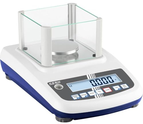 KERN & SOHN Kompakt-Laborwaage KERN PFB 120-3 (Abmessungen 165 x 280 x 75 mm, Gewicht 1,4 kg, Wägekapazität 1.200 g) PFB 120-3