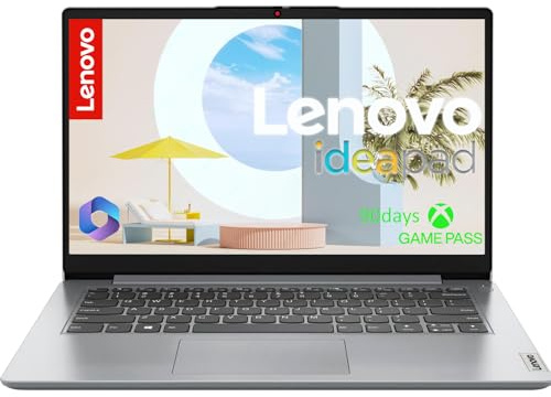 Lenovo IdeaPad Laptop de 14 pulgadas • 12 GB de RAM • 1.6 TB de almacenamiento total (639 GB combinado integrado + 1 TB de almacenamiento en la nube) • Intel Celeron • Gráficos Intel UHD • WiFi-6