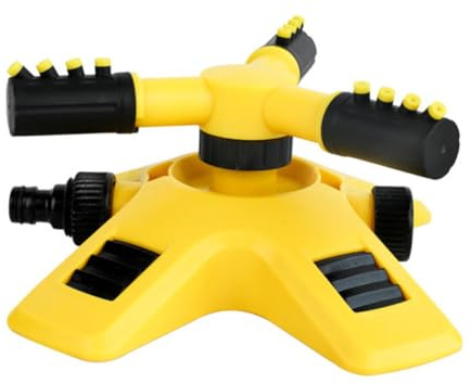 SUPVOX Arroseur De Pelouse Rotatif à 360° pour Jardin Système D'irrigation Automatique Jaune Tête D'arrosage Réglable en Rotation, Pulvérisation Uniforme, Arrosage Extérieur