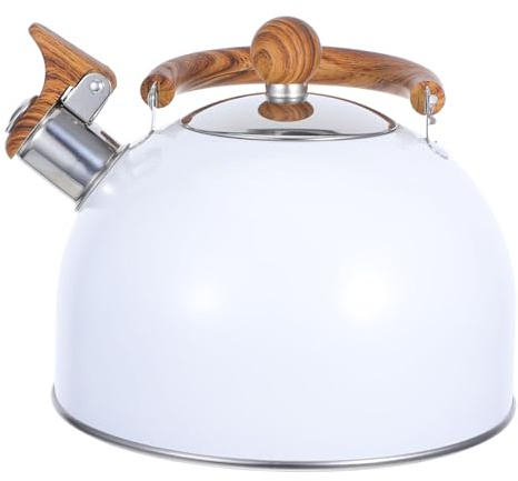 TOYANDONA Bouilloire Sifflante Blanche pour Cuisine Domestique Compatible Induction et Gaz et Facile à Nettoyer