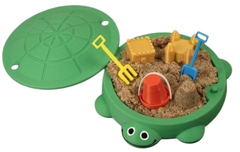 Mini Desktop Turtle Sand Box, 11x10cm Turtle Sandbox, Mini Turtles Sandbox Desk Toy With Tools, Portable Sand Toy With Lid, Stress Relief Novelty Gift For Kids Beach Garden Indoor Outdoor Activities
