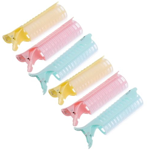 BESTYASH Set di 6 Rulli per Chioma in Plastica Compatti per Chioma Bagnati e Asciutti, per Viaggi e Uso Quotidiano per Donne e Ragazze