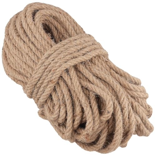 SOUJAP Corde de jute de 10 mm, corde de chanvre, ficelle de jute pour l'artisanat et le jardinage, 40 m, 1 paquet
