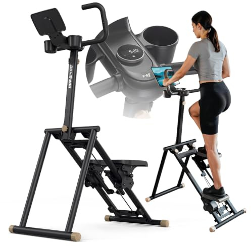 HOP Sport® Stair Stepper HS-100B Cardio Vertical Climber Maschine, Stepper für Ganzkörper-Workout, verstellbare Lenker, Stair Stepper, Treppensteiger, Klattermaschine bis 120 kg