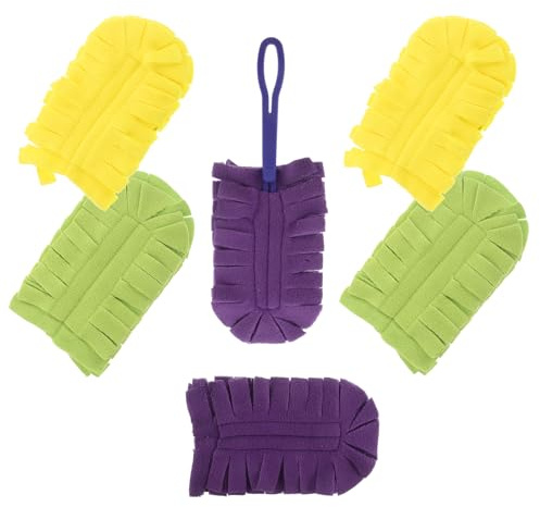 Beatifufu Recambios de Plumero Reutilizables de Microfibra Lavables, 6 Piezas para Limpieza Seca y Húmeda, Recambios para Plumero Manual Multiusos en Hogar, Oficina y Automóvil