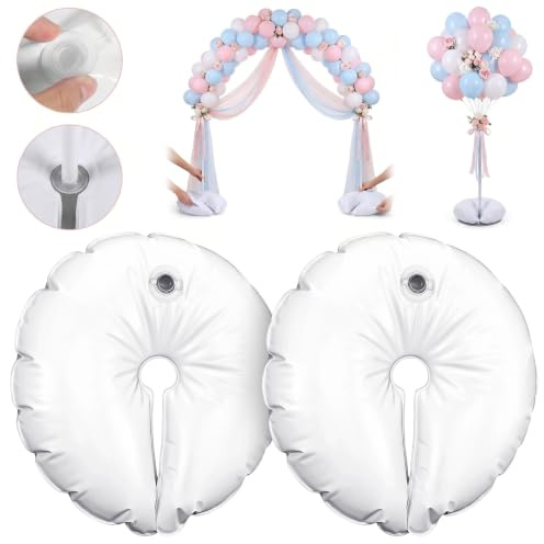 Bolsas de peso de agua para arco de globos, 2 unidades, en forma de U, reutilizables, con base rellenable de agua, para decoración de fiestas, bodas, graduaciones (cada una, 10 libras)