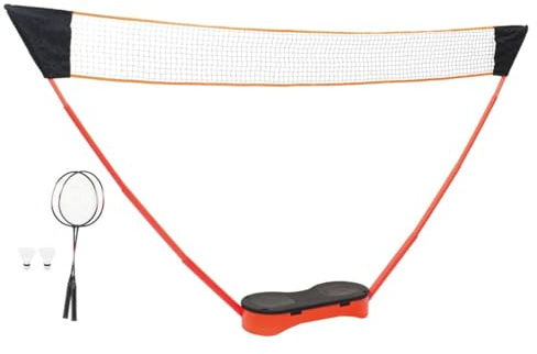 Badminton-Set mit 2 Schlägern, Federball, Netz, Tasche, 292x30x152 cm, leichtes Racket Zubehör für Freizeit, Training, Outdoor, Garten, Park, Camping, Familie, Erwachsene, Kinder
