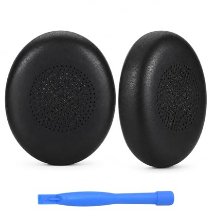 Cuscinetti Auricolari di Ricambio per Jabra Evolve2 65/40 / Elithe 45H Wireless Cuffie di MMOBIEL - Memory Foam e Protein PU Cuscinetti Cuffie - Padiglioni Cuffie – Nero