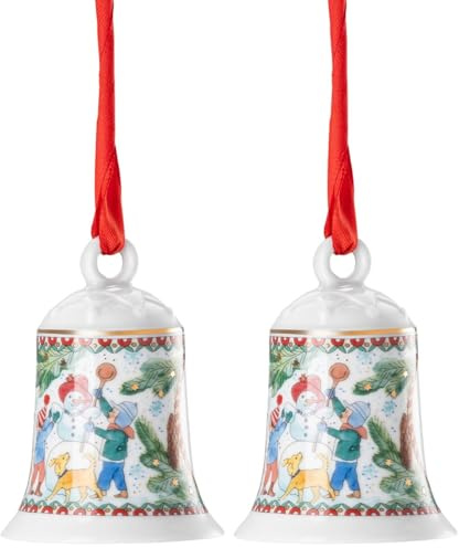 Hutschenreuther Porzellanglocke Weihnachtsglocke 2025 (Packung mit 2)