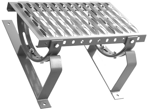 Dachtritt Steigtritt 80 cm für Plattdach flache Abdeckung RAL 9006 Silber | Komplett - platte Eindeckung, Bitumenschindel, Trapezblech - feuerverzinkter Stahl, korrosionsbeständig, Zinkbeschichtung