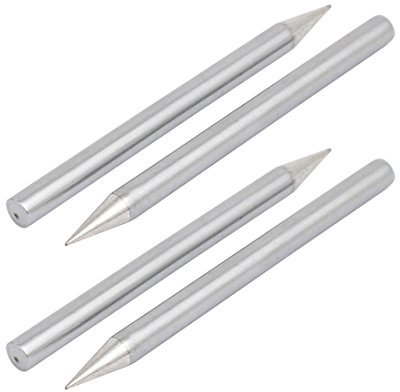 sourcingmap 40W 4.5mm Shank Dia Straight Soldering Iron Tip Rework Station Tool 4pcs