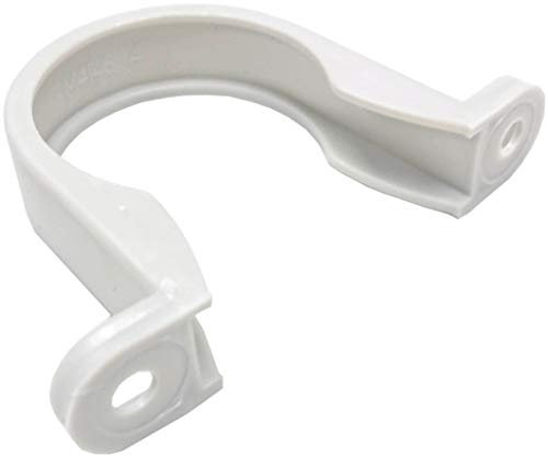 Merriway BH06825 (4 Pcs) Push/Compression Fit Waste Pipe Clips, 40mm Grey (1.1/2 Inch) - Pack of 4 Pieces
