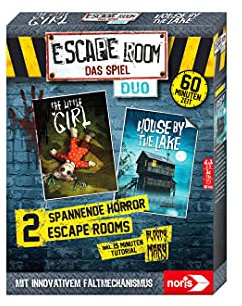 Noris 606101894 - Escape Room Duo Horror, Familien und Gesellschaftsspiel für Erwachsene, inkl. 2 Fällen und Promo Fall mit neuartigem Falt-Mechanismus, ab 16 Jahren, Sprache - ‎Deutsch