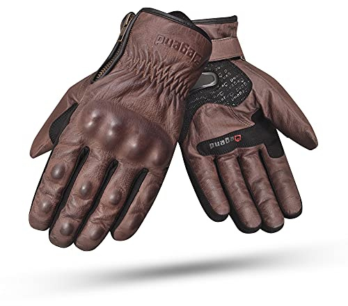 DEGEND Indus | Winter-Motorradhandschuhe aus Leder, wind- und wasserdicht, 100% Ziegenleder mit Knöchel- und Fingerschutz | TPU- und 3M-Winterfutter | CE-geprüft – Motorradzubehör