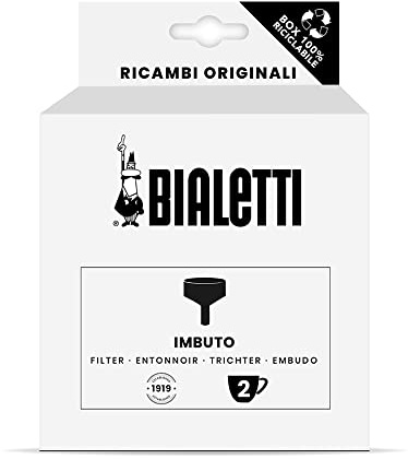 Bialetti Ricambi, Include 1 Filtro a Imbuto, Compatibile con Moka Induction Bialetti 2 tazze