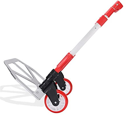 Carrello In Lega Di Alluminio Regolazione Della Seconda Marcia 75kg Rimorchio Pieghevole Leva Manuale Portatile A Doppia Funzione Prevenzione Dei Disastri E Forniture Di Viaggio For L'evacuazione