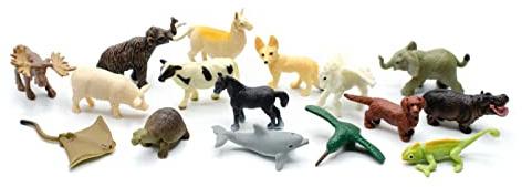 Miniblings 12x Glücks-Minis Set Baby Kinder Tierfiguren Aufstellfiguren Elefant Elch Alpaka