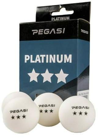 Pegasi Tischtennisbälle - Weiße Tischtennisbällen - 40+ Qualität - 6 STK. - Weiß