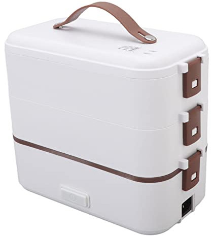 Lunch Box Elettrico, 300 W Scaldavivande a Riscaldamento Rapido Scaldavivande Portatile a Prova di Perdite da 1,2 Litri con Contenitore Rimovibile in Acciaio Inossidabile per Box