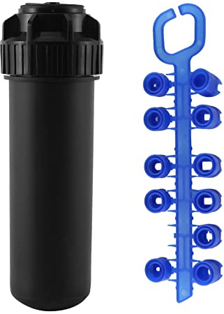 Fxndknjks Cabezal de aspersor emergente de rosca hembra de 3/4 pulgadas, cabezal de aspersor de césped, de círculo de 40°-360° ajustable
