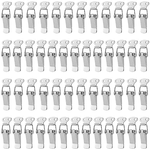 FUNSUEI 50 PCS Spring Loaded Toggle Latch Hasp, Catch Clamp Clips Lock | for Toolbox, Case Box, Chest, Drawer, Cabinet