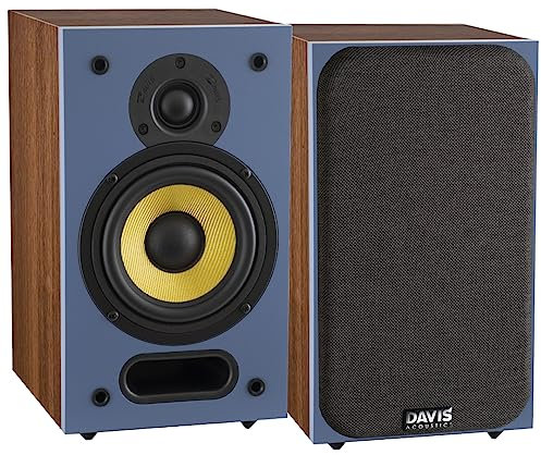 Davis Acoustics Ariane 1 Bleu/Noyer - Enceinte Bibliothèque (la Paire)