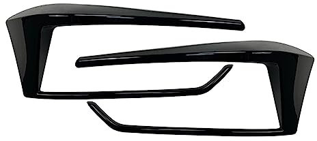 NANZU 2 Stücke glänzend schwarz Auto Heckstoßstange Spoiler Nebelscheinwerfer Abdeckung Dekoration ABS passend for Volkswagen VW Golf 7.5 Mk7.5 2016 2017 2018 2019